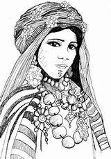 Maghreb Period Costumes Berber Drawing Morocco Impressions Board Back Notes Davina Woman sketch template