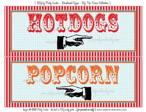 printable signs   circus carnival party carnival party