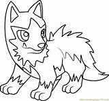 Poochyena Coloring Pages Pokemon Mightyena Pokémon Zebstrika Getdrawings Shiny Coloringpages101 sketch template