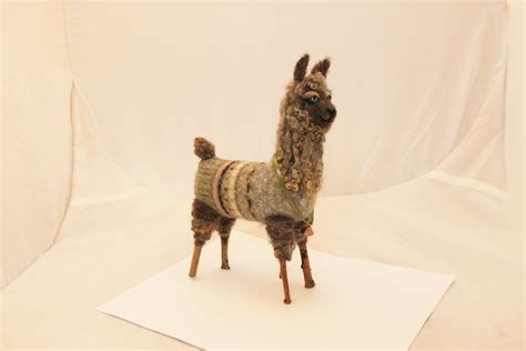 llama needle felted llama llama  pajamas felted llama  needle felted sheep felted