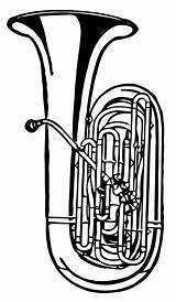 Tuba Clipart Drawing Clip Brass Sousaphone Instrument Instruments Vector Line Illustration Music Clipartmag Transparent Cliparts Clipground sketch template