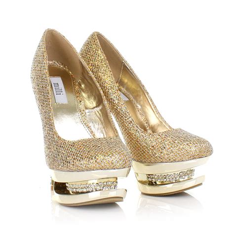 Gold High Heels Shoes In Women S Sizes Gold High Heel