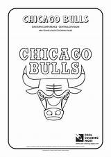 Pages Coloring Bulls Chicago Nba Teams Basketball Logos Cool sketch template