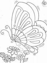 Embroidery Butterfly sketch template