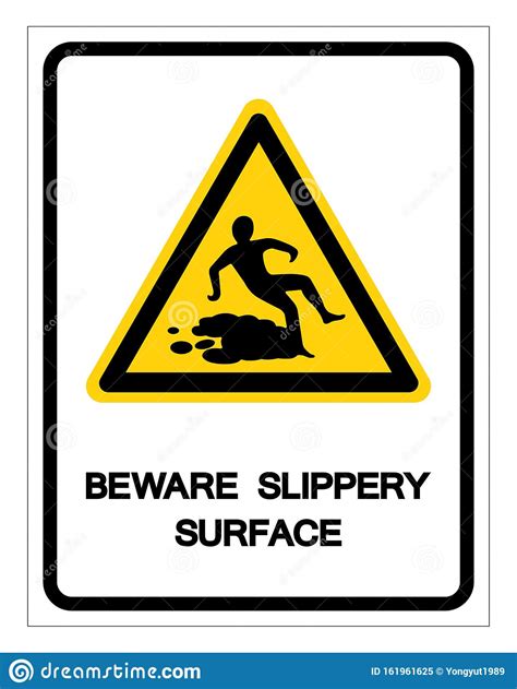 beware slippery surface symbol vector illustration isolate white