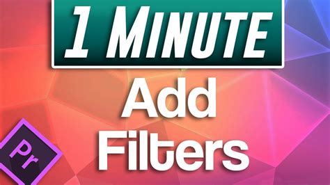 premiere pro   add filters  video youtube