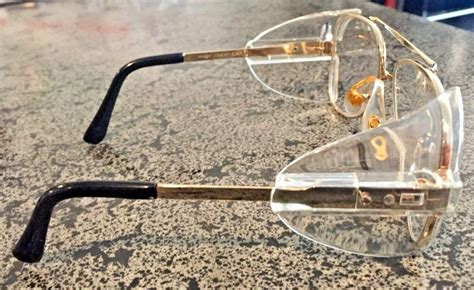 Stylish Retro Aviator Safety Glasses Gold Frame Clear