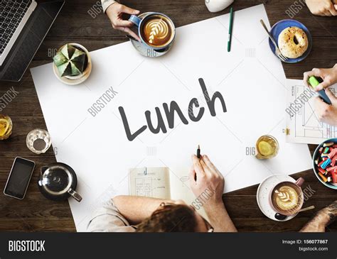 time lunch break meal image and photo free trial bigstock