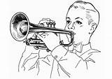Trompete Corneta Tromba Cornet Malvorlage Tocando Clairon Instrumentos Menino Ausmalbild Musicais Tudodesenhos Große Schulbilder Téléchargez sketch template