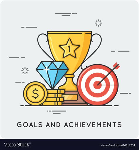 goals  achievements flat royalty  vector image
