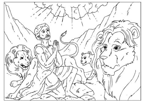 coloring page daniel   lions den  printable coloring pages