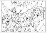 Coloring Lions Den Daniel Large Pages sketch template