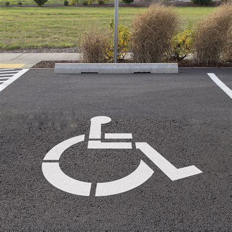 handicap parking stencil  parking lots