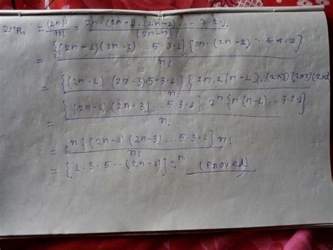 How To Prove 2n N [1 3 5 2n 1 ]2 N Edurev Class 11 Question