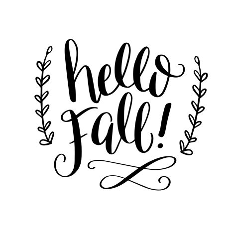Hand Lettered Hello Fall Free Svg Cut File