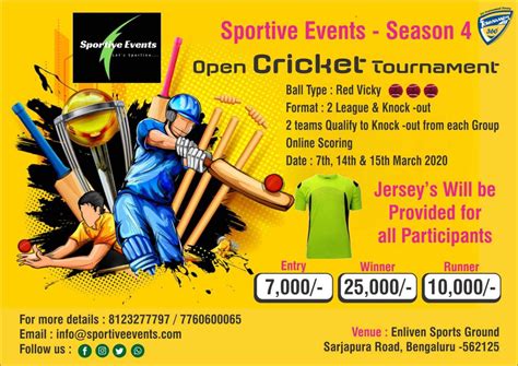 open cricket tournament season