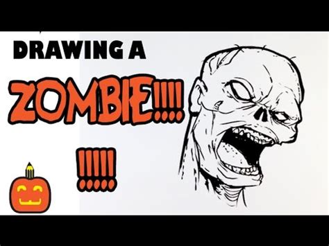 drawing  zombie halloween drawings youtube