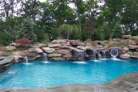 A Nice Stone Edge Around The Pool Natural Pool Outdoor