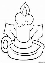 Coloring Pages Christmas Candle Para Navidad Book Templates sketch template