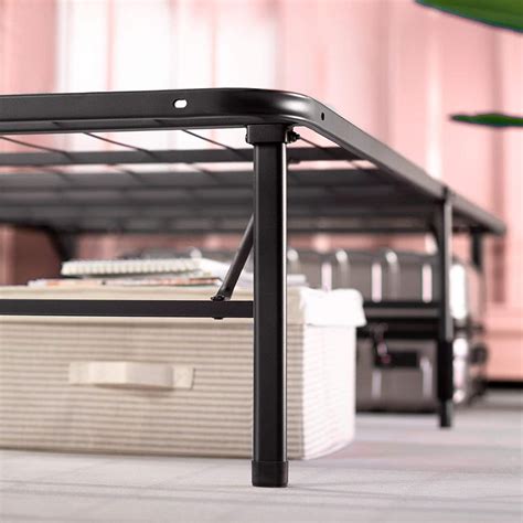 zinus smartbase premium black metal folding king bed frame bunnings australia