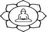 Clipart Buddhism Symbol Buddha Easy Cliparts Buddhist Library Webstockreview Coloring Lotus Clip sketch template