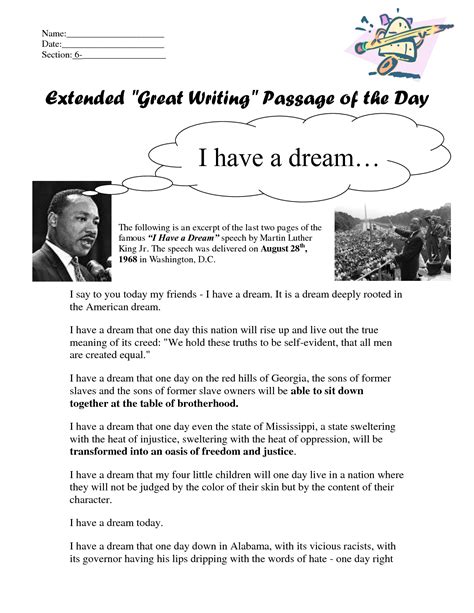 dream speech summary essay telegraph