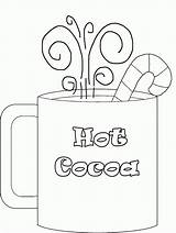 Chocolate Coloring Pages Hot Cup Template Cocoa Google Ca Cups Popular sketch template