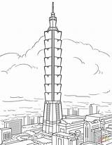 Coloring 101 Taipei Pages Drawing Printable Buildings Categories sketch template