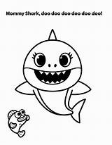 Pinkfong Doo Colorir Sharks Coloring4free Imprimir Colorironline sketch template