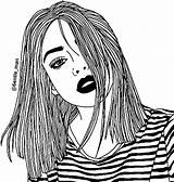 Girl Tumblr Coloring Pages sketch template