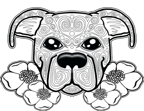 pitbull puppy coloring pages  getdrawings