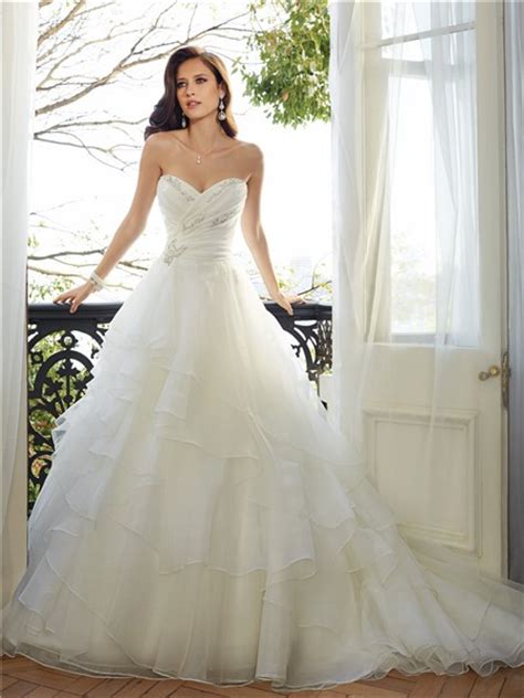 Romantic Ball Gown Strapless Sweetheart Neckline Layered