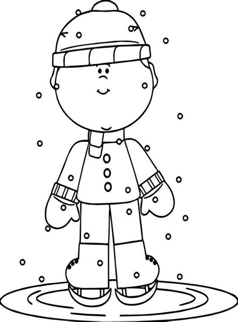 winter child boy coloring page   coloring pages  boys boy