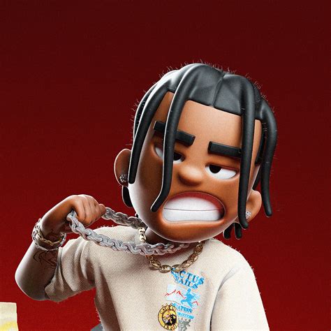 Stylized Travis Scott On Behance Swag Cartoon Travis Scott