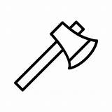 Axe Icon Vector Hatchet Line Icons Cutting Vecteezy Iconfinder sketch template