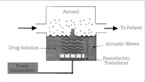 components  operation principle   ultrasonic nebulizer  scientific diagram