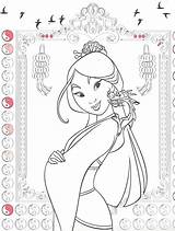 Mulan Disney Ausmalbilder Coloriage Prinzessin sketch template