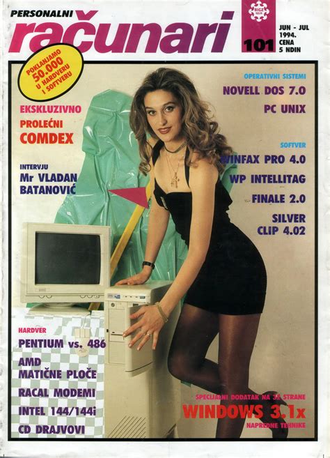 Yugoslavian Computer Magazine Cover Girls Of The 1980s 90s