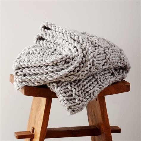 knitting pattern   chunky knit blanket  beginners knitting bee