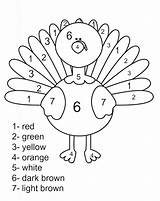 Thanksgiving Pages Coloring Printable Color Number Numbers Kids Denis Magdalena 1st September sketch template