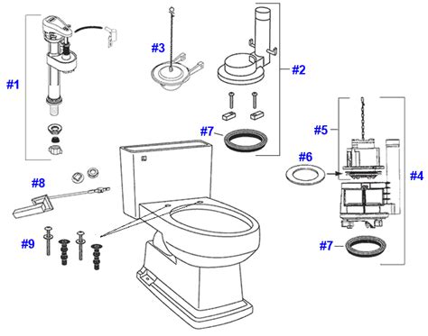 toto lloyd toilet replacement parts