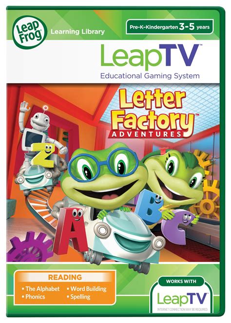 leapfrog leaptv letter factory adventures educational active video game