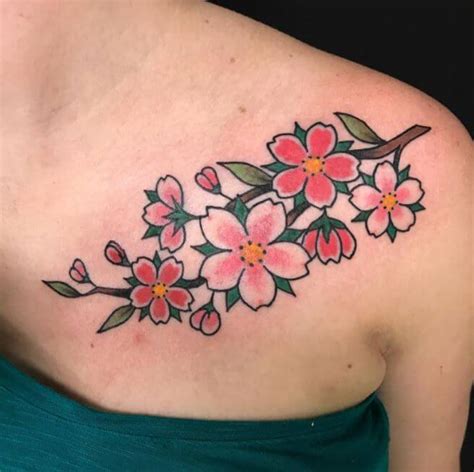 250 Japanese Cherry Blossom Tattoo Designs With Meanings