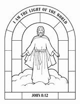 Coloring Jesus Light Library Clipart Pages sketch template