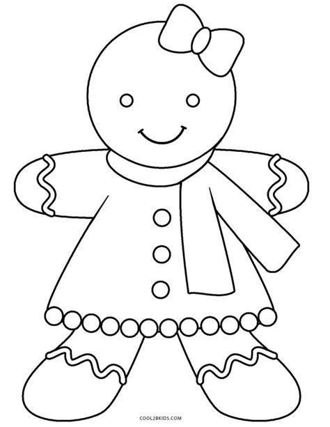 printable gingerbread man coloring pages  kids