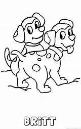 Britt Kleurplaten Kleurplaat Naam Hond Beren sketch template