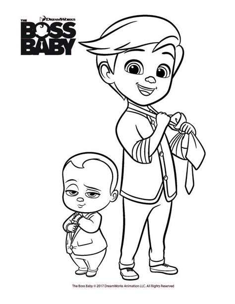 coloring pages boss baby