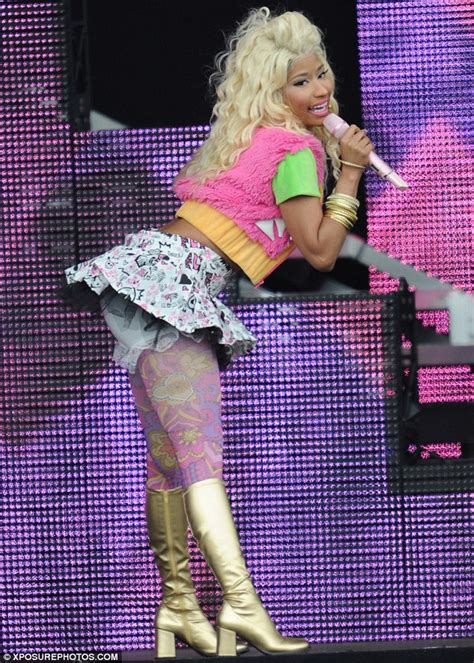 wireless festival nicki minaj takes to the stage in some very old school frilly knickers
