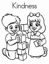 Kindness Preschool Friend Bullying Bestcoloringpagesforkids Designlooter Niños Hjemme Begynner sketch template