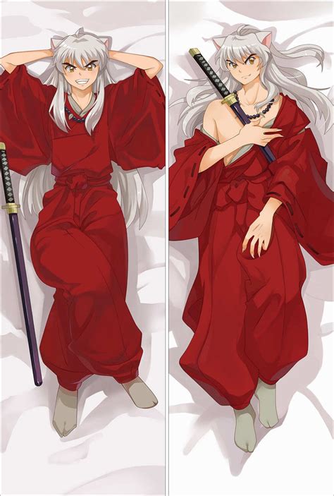 japanese anime inuyasha characters throw pillow cover hugging body